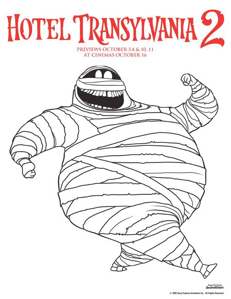 Hotel Transylvania Free Printable Coloring Pages